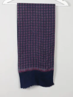 Men's Vintage Wool Patterned Scarf