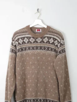 Men's Vintage Wool Printed Jumper L