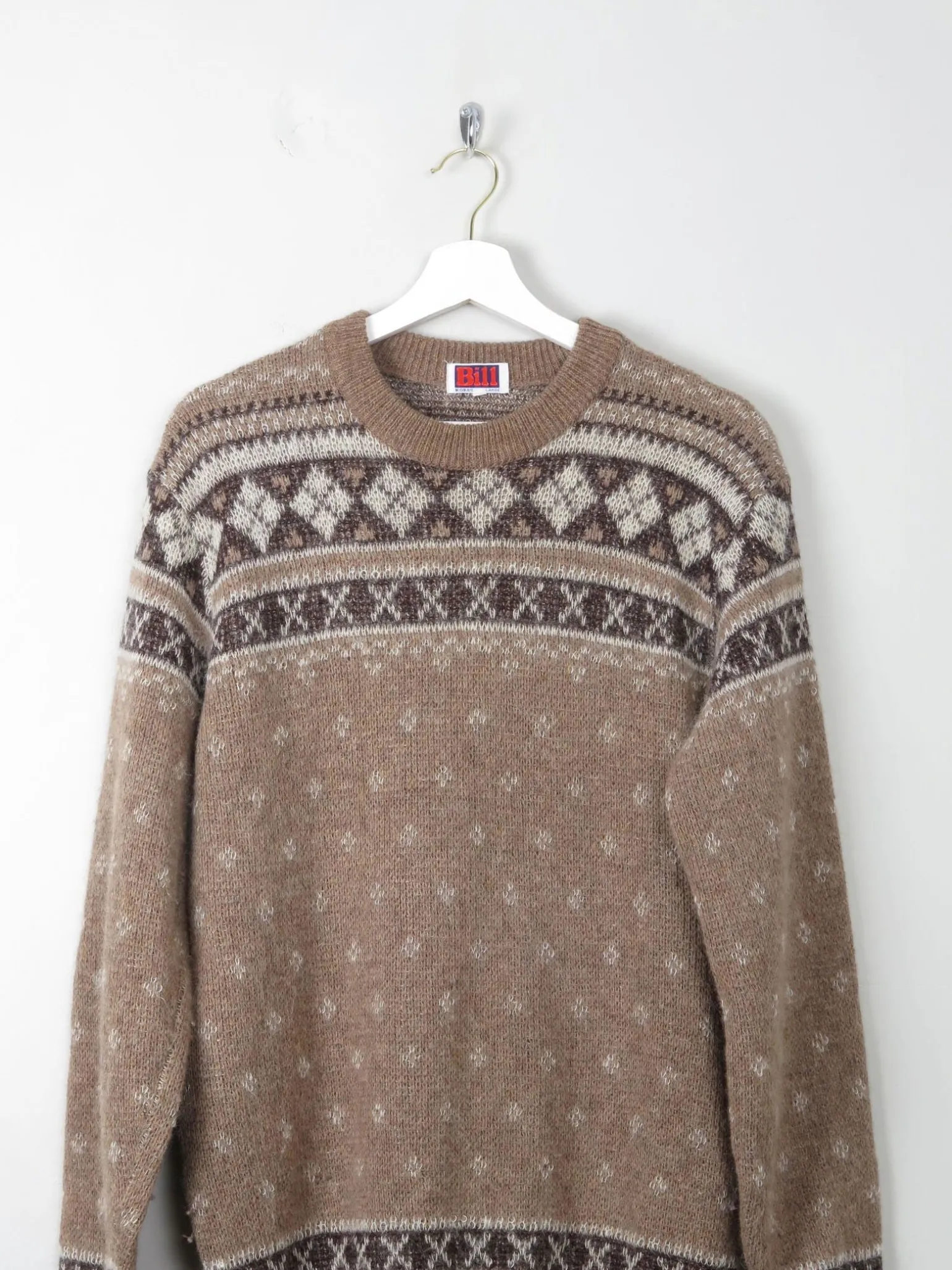 Men's Vintage Wool Printed Jumper L