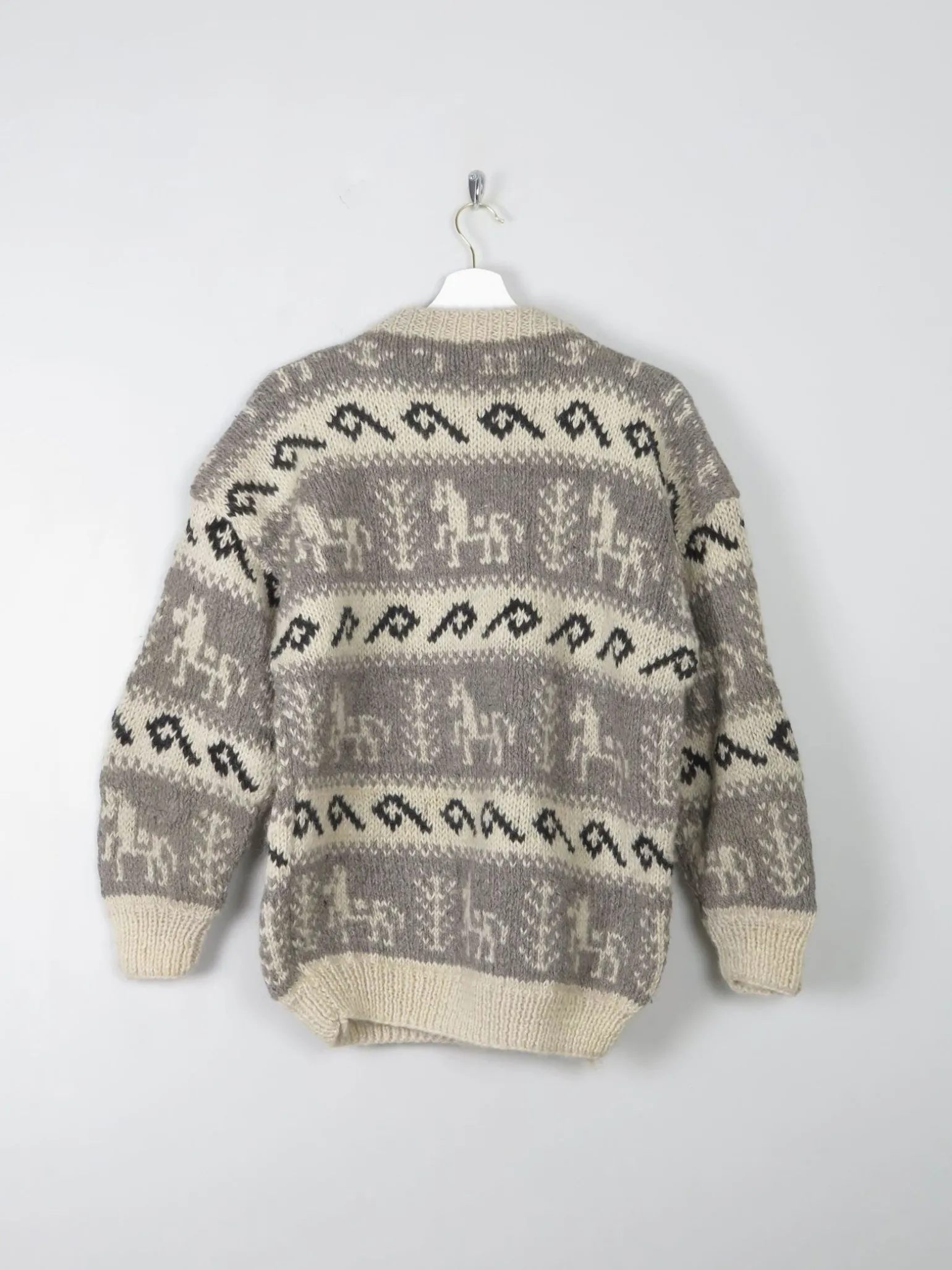 Men's Vintage Wool Printed Jumper M