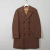 Men's Vintage Wool Tan Coat 44" Large