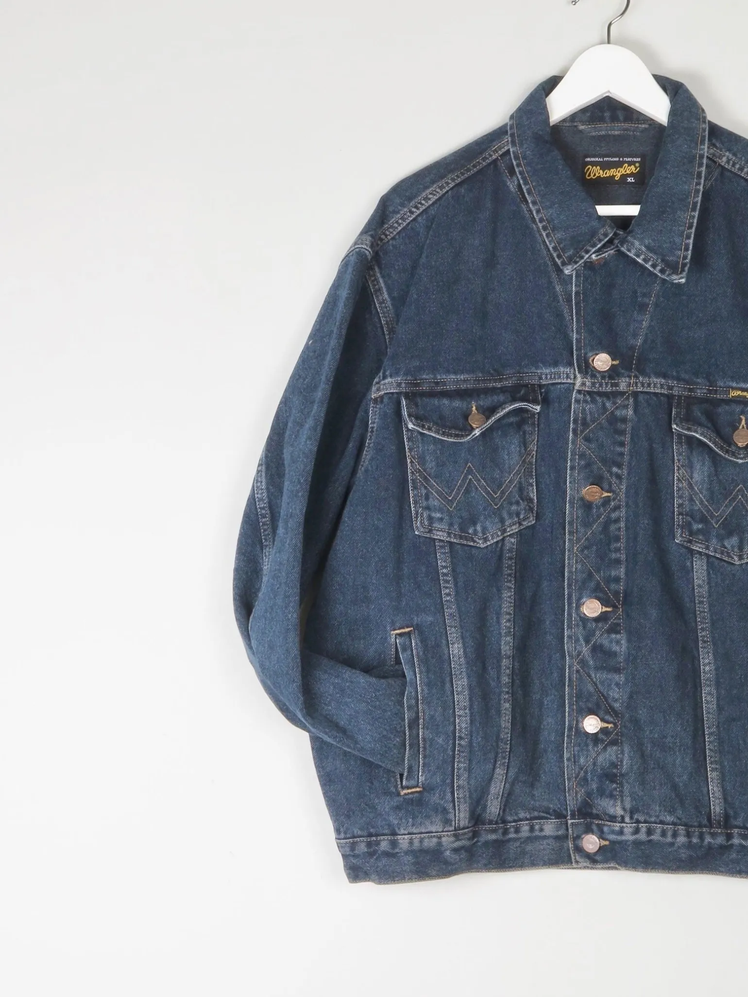 Men’s Vintage Wrangler Blue Oversized Denim Jacket L