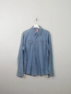 Men's Vintage Wrangler Denim Shirt L