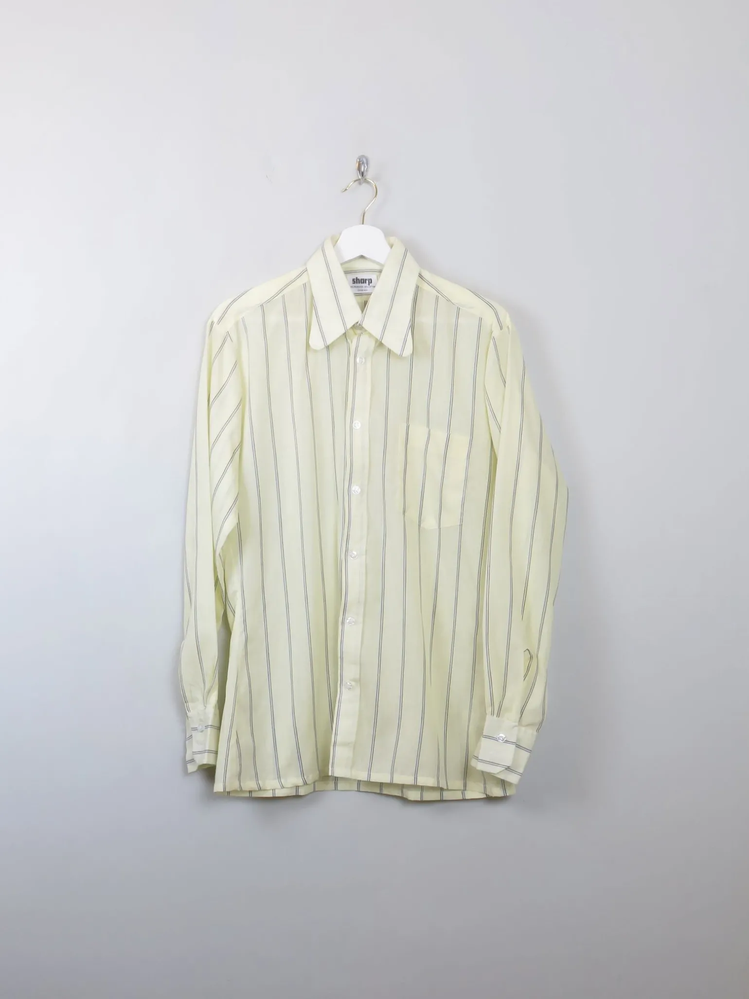 Men's Vintage Yellow Striped Shirt S/M