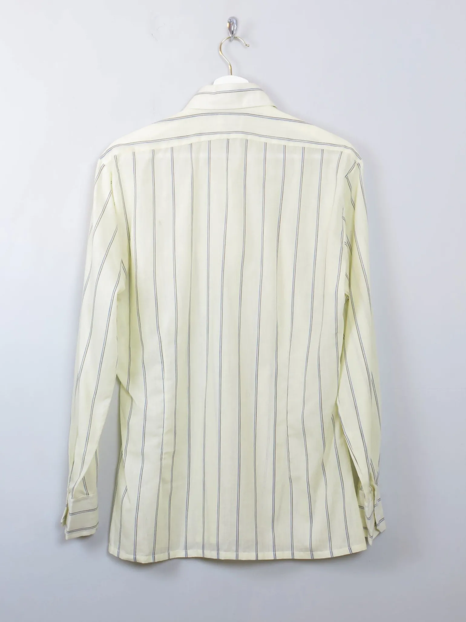 Men's Vintage Yellow Striped Shirt S/M