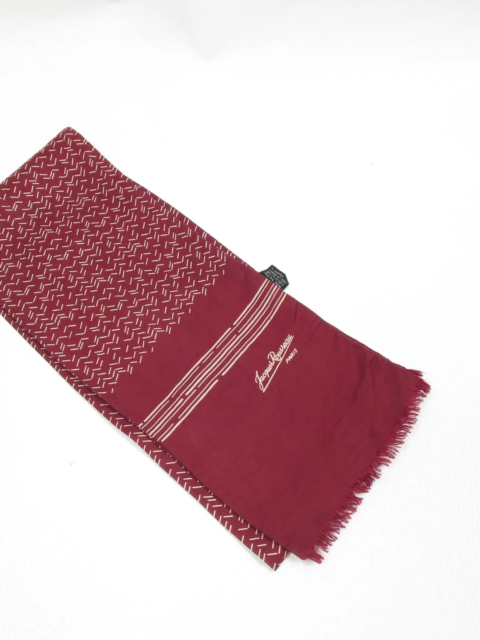 Men's Wine Silk Vintage Cravat Jacques Rousseau Scarf