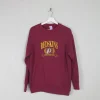 Men's Wine Vintage Embroidered  Logo Sweatshirt S/M
