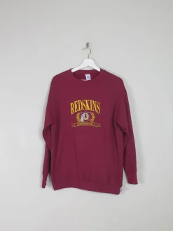 Men's Wine Vintage Embroidered  Logo Sweatshirt S/M