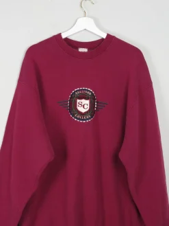 Men's Wine Vintage Sullivan College Sweatshirt L/XL
