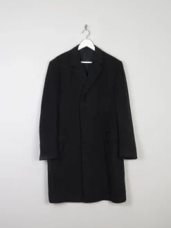 Men’s Wool Dark Grey Vintage Cashmere Coat 46" L/XL