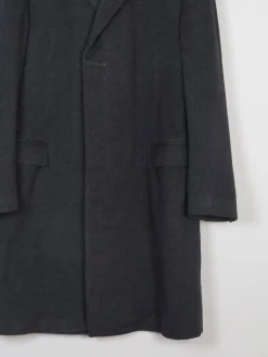 Men’s Wool Dark Grey Vintage Cashmere Coat 46