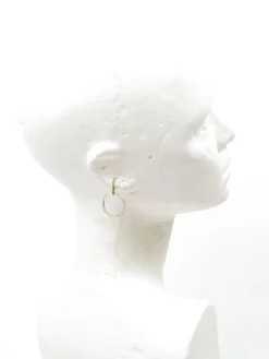 Metal Hoop & Diamante Earrings Gold/Silver