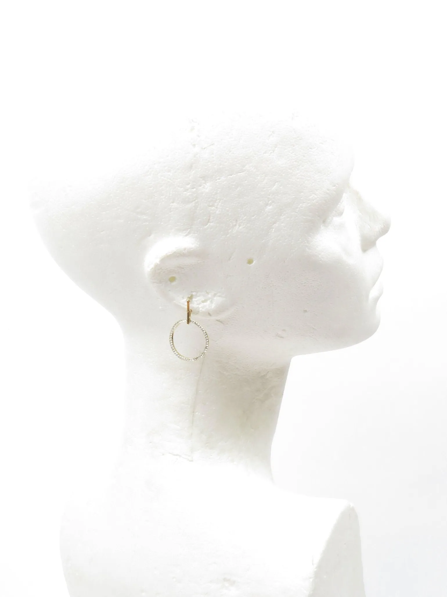 Metal Hoop & Diamante Earrings Gold/Silver
