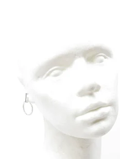 Metal Hoop & Diamante Earrings Gold/Silver