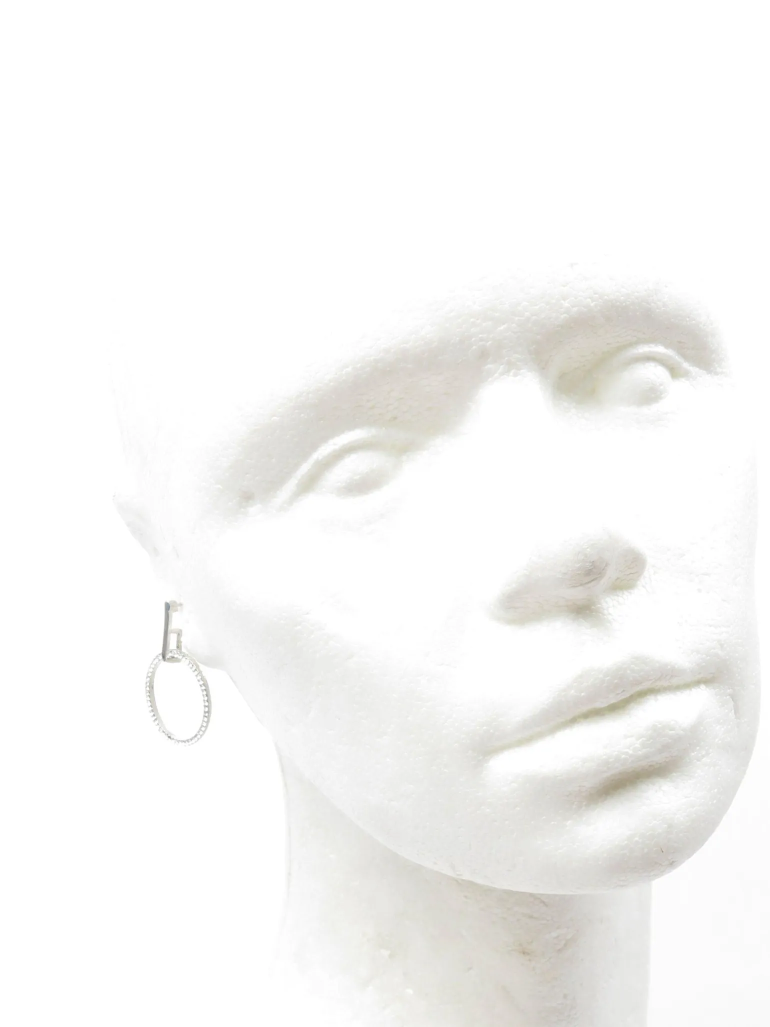 Metal Hoop & Diamante Earrings Gold/Silver
