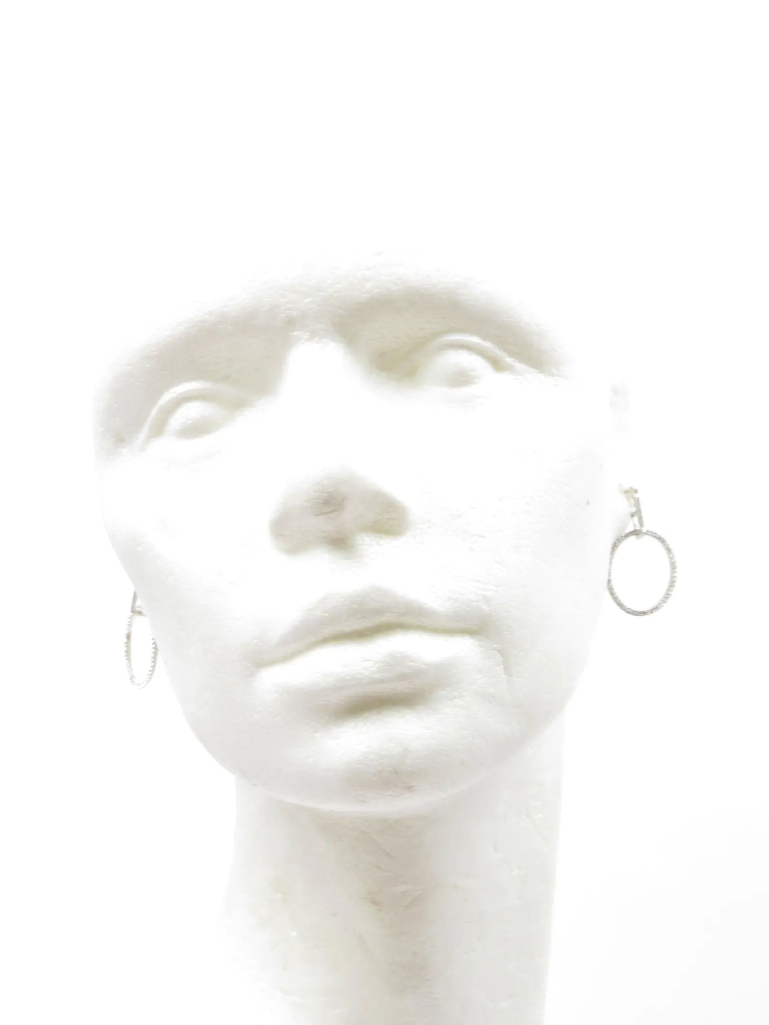 Metal Hoop & Diamante Earrings Gold/Silver