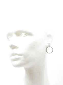 Metal Hoop & Diamante Earrings Gold/Silver