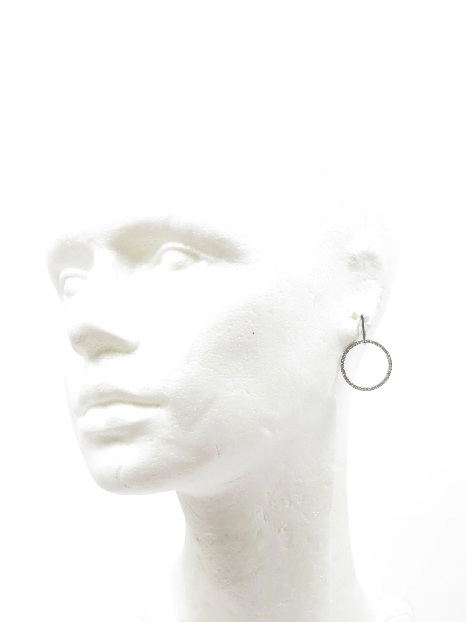 Metal Hoop & Diamante Earrings Gold/Silver