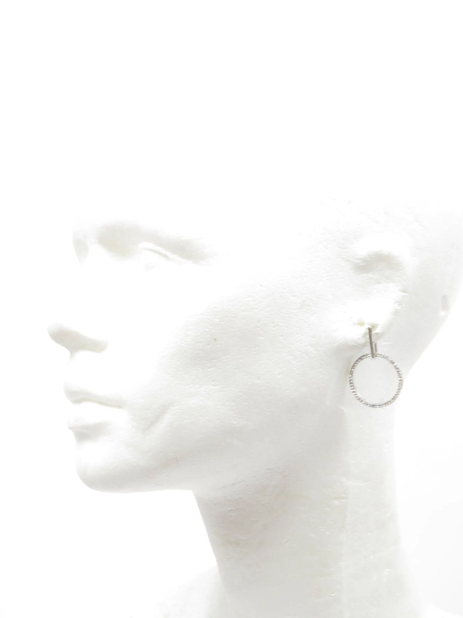 Metal Hoop & Diamante Earrings Gold/Silver