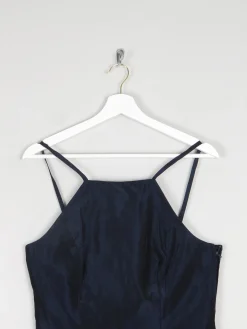 Midnight Blue Taffeta Corset Style Top S 8/10