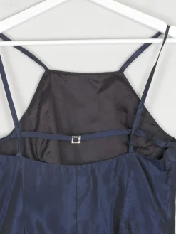 Midnight Blue Taffeta Corset Style Top S 8/10