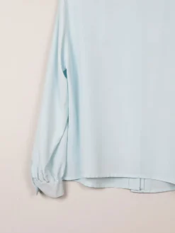 Mint Green Vintage Blouse With Collar M