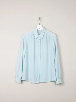 Mint Green Vintage Blouse With Collar M