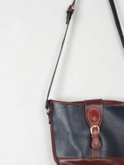 Navy & Tan Vintage Crossbody Bag
