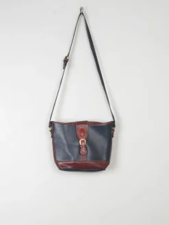 Navy & Tan Vintage Crossbody Bag