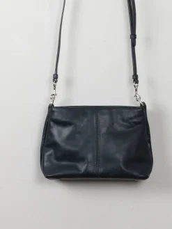 Navy Vintage Leather Cross Body Bag