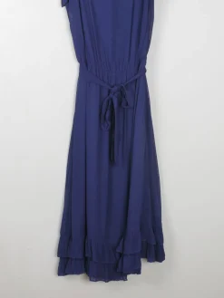 Navy Vintage Style Dress With Spaghetti Straps Designer Remix S