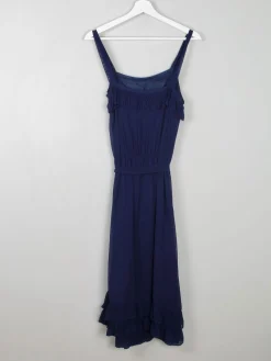 Navy Vintage Style Dress With Spaghetti Straps Designer Remix S