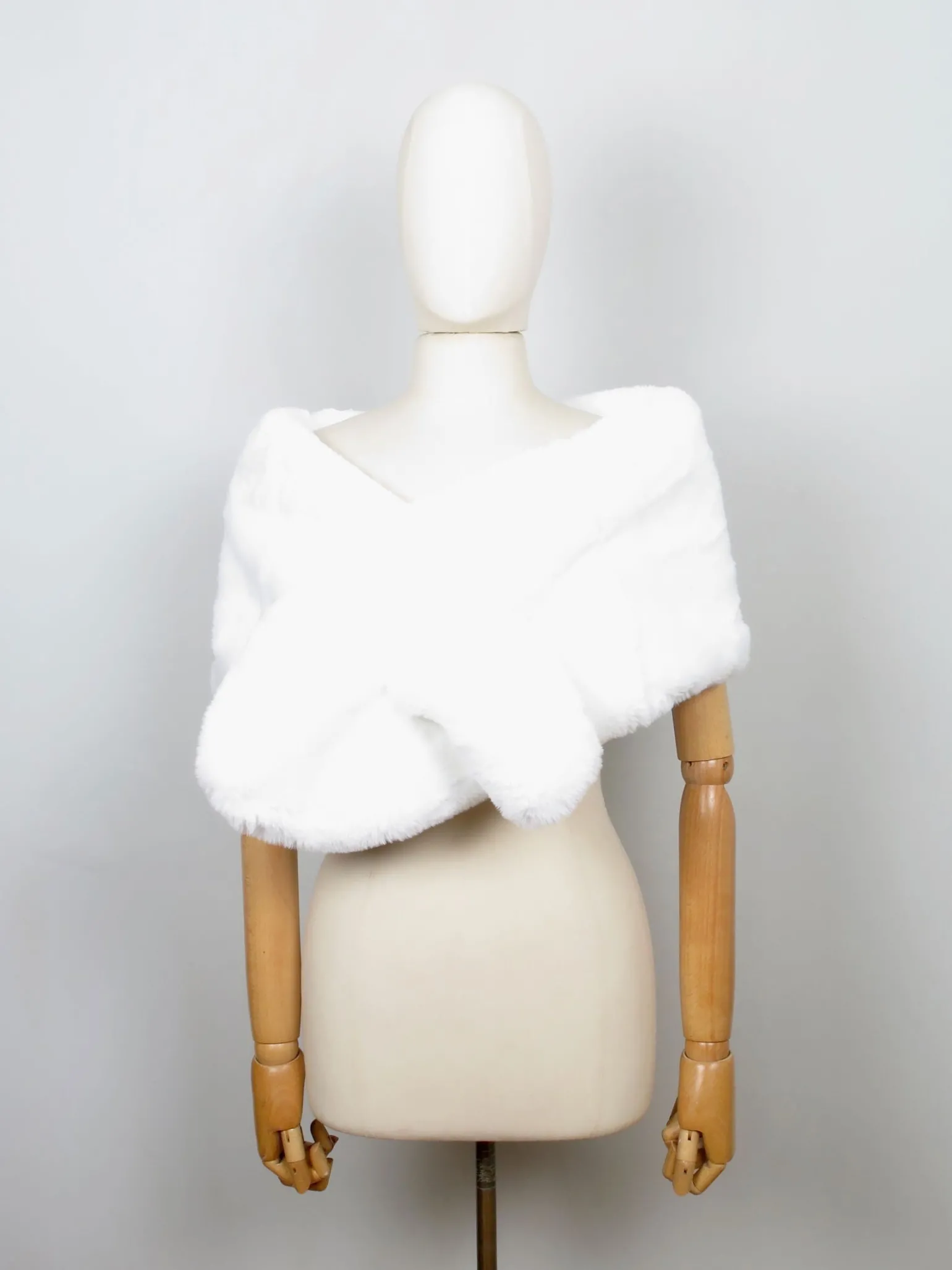 New Vintage Style Faux Fur Wrap Shawl Different Colours Avail
