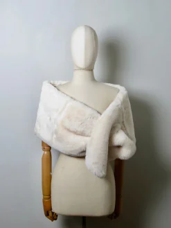 New Vintage Style Faux Fur Wrap Shawl Different Colours Avail