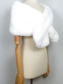 New Vintage Style Faux Fur Wrap Shawl Different Colours Avail