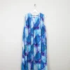 & Other Stories Blue & Purple Graphic Print Dress S
