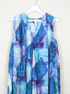 & Other Stories Blue & Purple Graphic Print Dress S