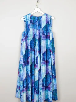 & Other Stories Blue & Purple Graphic Print Dress S