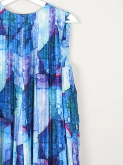 & Other Stories Blue & Purple Graphic Print Dress S