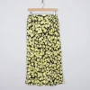 & Other Stories Yellow & Black Printed Midi Skirt M