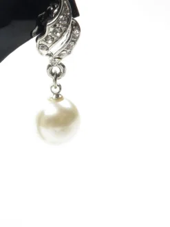 Pearl & Diamante Drop Earrings