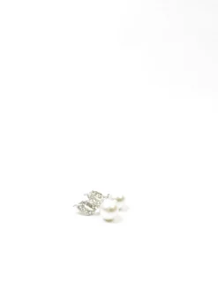 Pearl & Diamante Drop Earrings