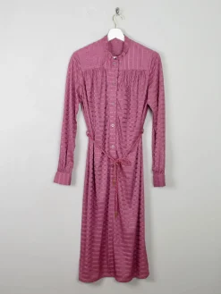 Pink 1970s Vintage Dress Shirt Style M