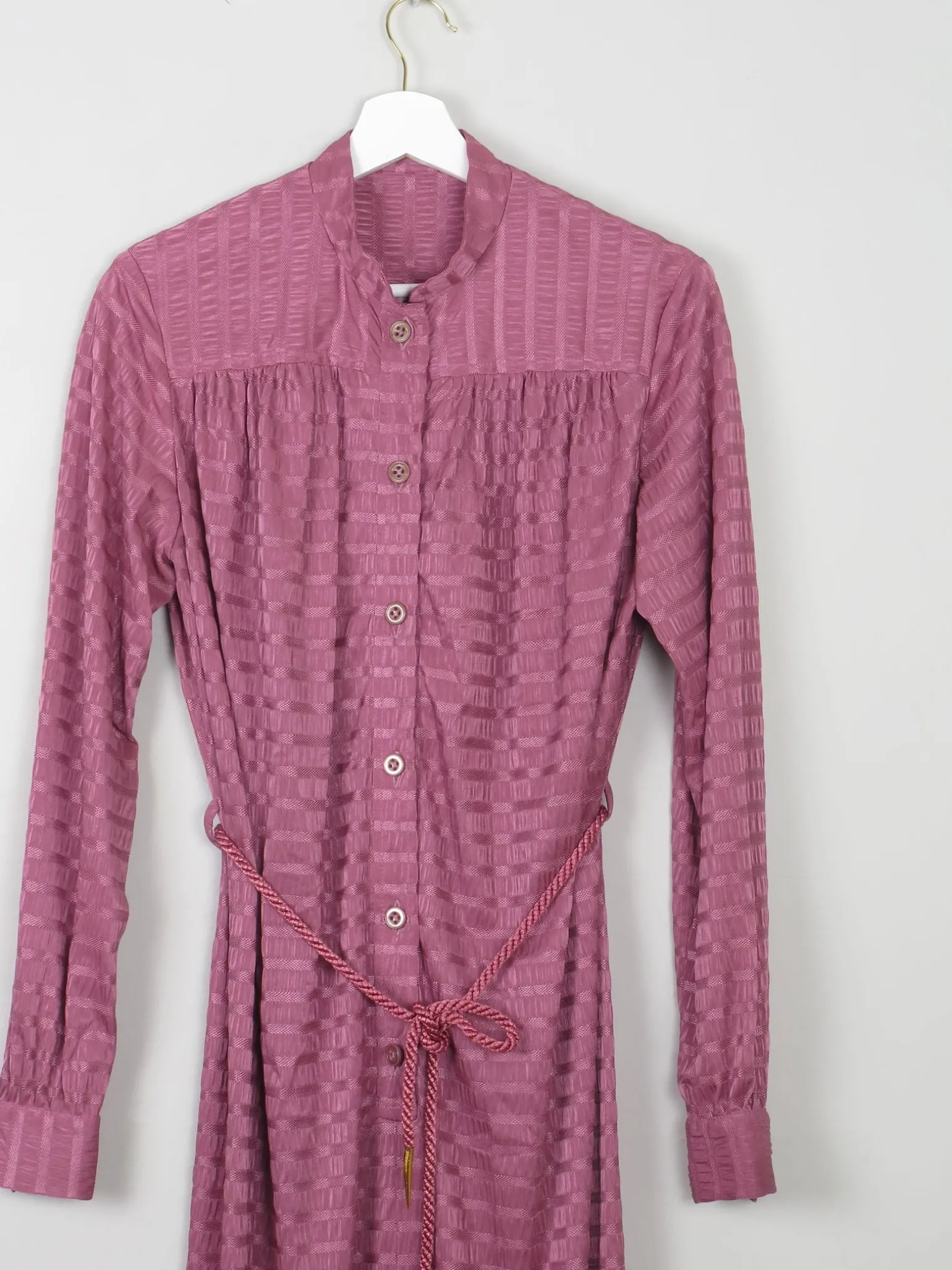 Pink 1970s Vintage Dress Shirt Style M