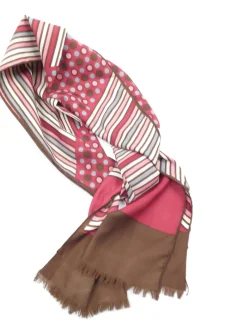 Pink/Brown/grey Vintage Neck Scarf