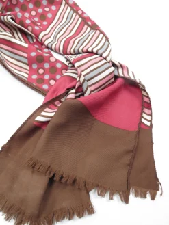 Pink/Brown/grey Vintage Neck Scarf