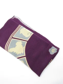 Plum Silk Crepe Chinese New Year Scarf