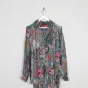 Printed Green Vintage Shirt/Blouse M/L