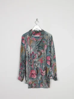 Printed Green Vintage Shirt/Blouse M/L
