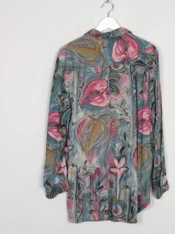 Printed Green Vintage Shirt/Blouse M/L